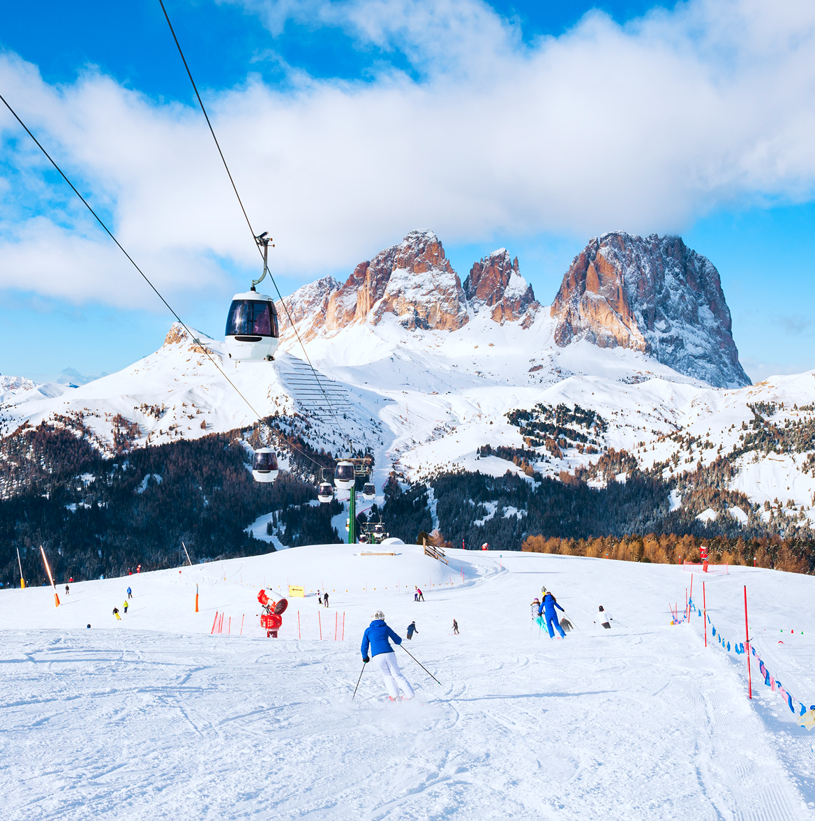 Trasy narciarskie w dolinie Val di Fassa